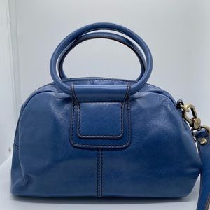 HOBO Sheila Small Satchel Crossbody Leather Handbag Purse Atlantic Blue
